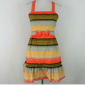 French Connection Striped Cross Back Dress